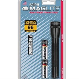 Maglite Mini Incandescent 2-Cell AA Flashlight, Black